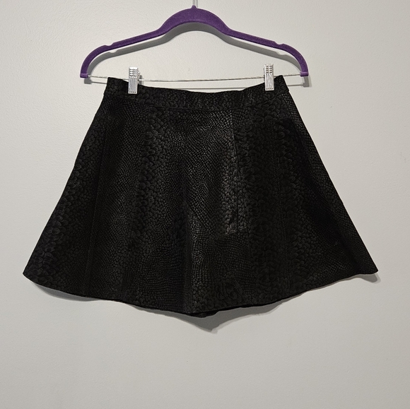 Motel Vintage Dresses & Skirts - Motel Vintage custom black leather mini skirt